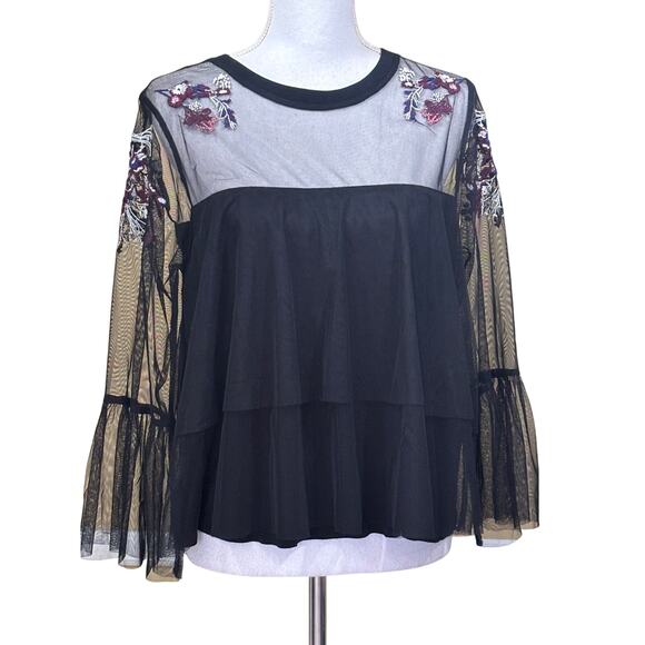 Willow & Clay black top, sheer, romantic, dark fairycore, mystical, ethereal - Picture 1 of 6